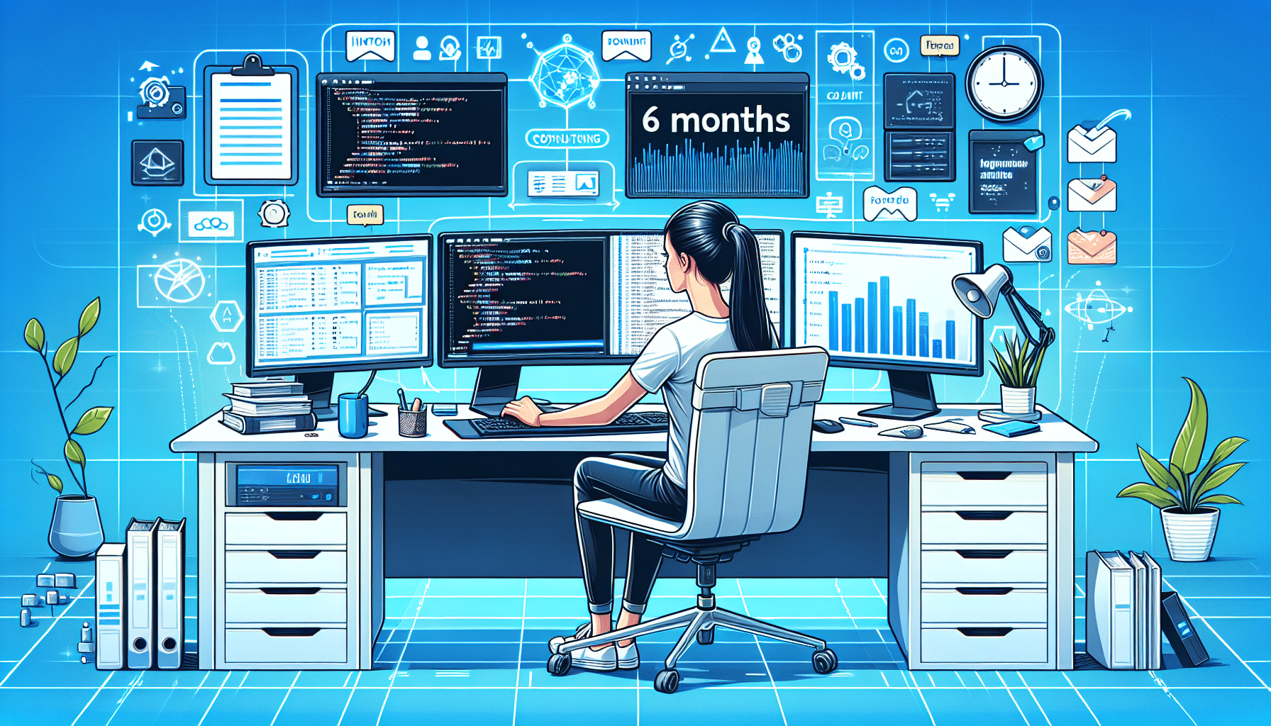 découvrez comment la formation o'clock vous permet de devenir développeur web en seulement 6 mois grâce à une méthode rigoureuse, un accompagnement personnalisé et des projets concrets. lancez votre nouvelle carrière dans le numérique rapidement !